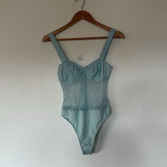 NWT Blue Lace Bodysuit - Picture 1 of 5